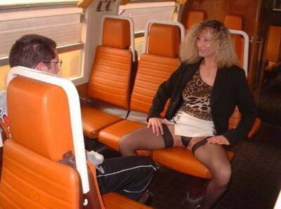 Virgin boy and amateur milf in train - sunporno.com - France