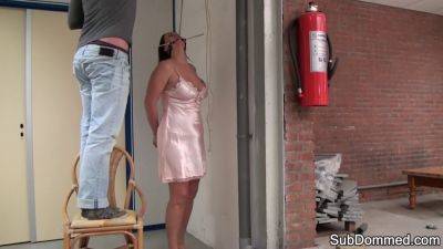 Euro MILF dominates and humiliates her gagged sub with kinky closeup BDSM action - sexu.com