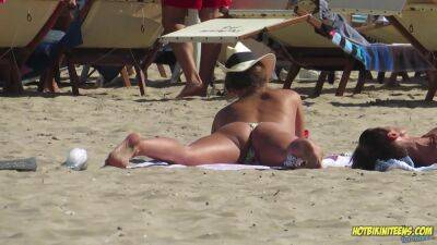 Amazing Ass Sexy Bikini Hot milf Backview at the beach - hotmovs.com