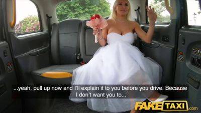 British MILF Tara Spades gets creampied on her wedding day by fake taxi driver - sexu.com - Britain