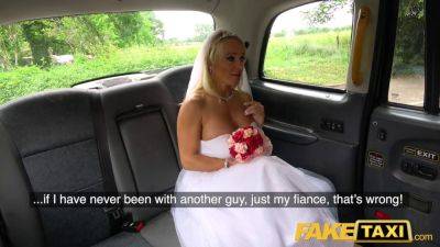 British MILF Tara Spades gets creampied on her wedding day by fake taxi driver - sexu.com - Britain