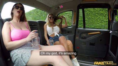 Princess Paris and Stacy Seran take turns on a fake taxi ride with a hot MILF - sexu.com - Britain