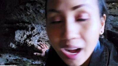 Nasty amateur Thai MILF fucked in a cave - drtuber.com - Thailand